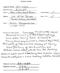 accession record